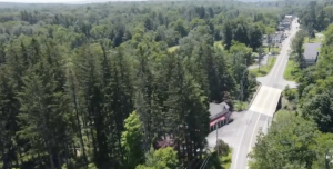 drone view of route in barrett township